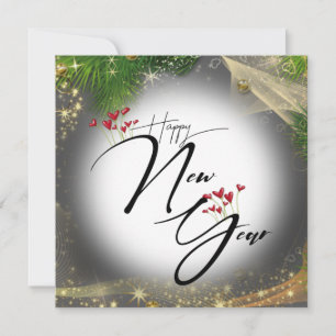 Tarjeta de felicitación plana con corazones