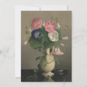 Tarjeta de felicitación plana con pintura de flore