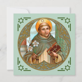 Tarjeta de felicitación plana cuadrada St. Dominic
