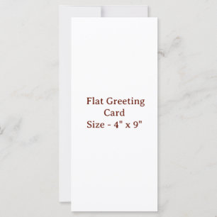 Tarjeta de felicitación plana de 4" x 9"