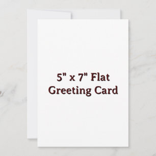 Tarjeta de felicitación plana de 5" x 7"