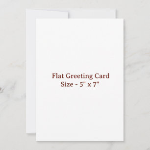Tarjeta de felicitación plana de 5" x 7"