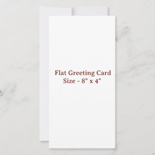 Tarjeta de felicitación plana de 8" x 4"