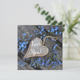 Tarjeta de felicitación plana de amor