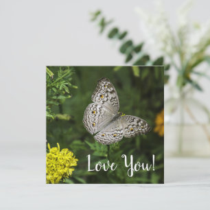 Tarjeta de felicitación plana de amor
