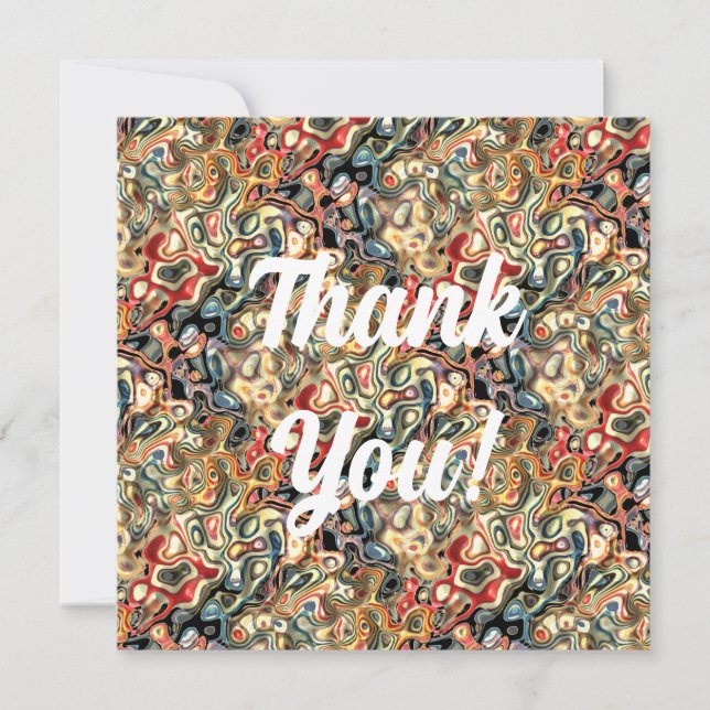 Tarjeta de felicitación plana de arte abstracto (Anverso)