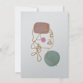 Tarjeta de felicitación plana de arte de línea de 