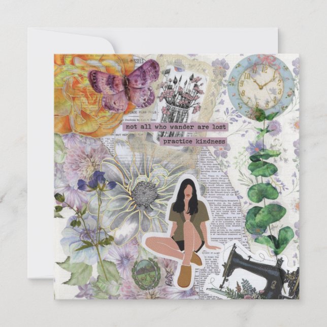 Tarjeta de felicitación plana de cortesía práctica (Anverso)