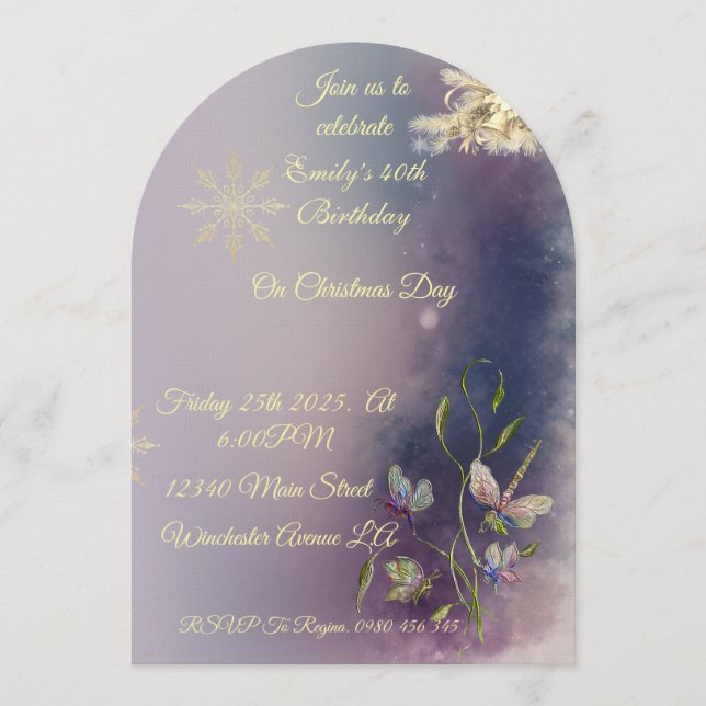 Tarjeta de felicitación plana de cumpleaños con br (Anverso)