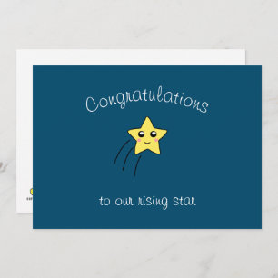 Tarjeta de felicitación plana de estrella emergent