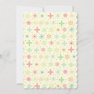 Tarjeta de felicitación plana de estrellas retro