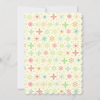 Tarjeta de felicitación plana de estrellas retro