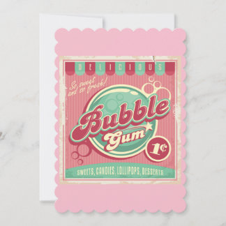 Tarjeta de felicitación plana de goma de burbujas