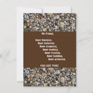 Tarjeta de felicitación plana de Hombre de Alentar