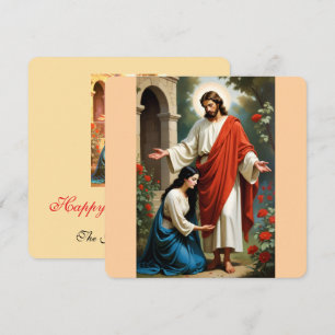 Tarjeta de felicitación plana de imagen después de