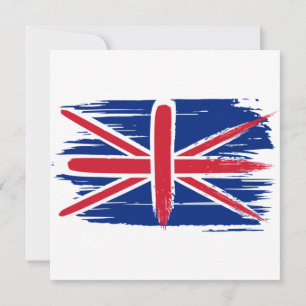 Tarjeta de felicitación plana de la bandera Union 