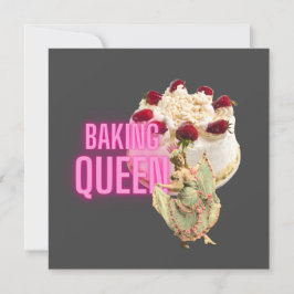 Tarjeta de felicitación plana de la Reina de la Ho
