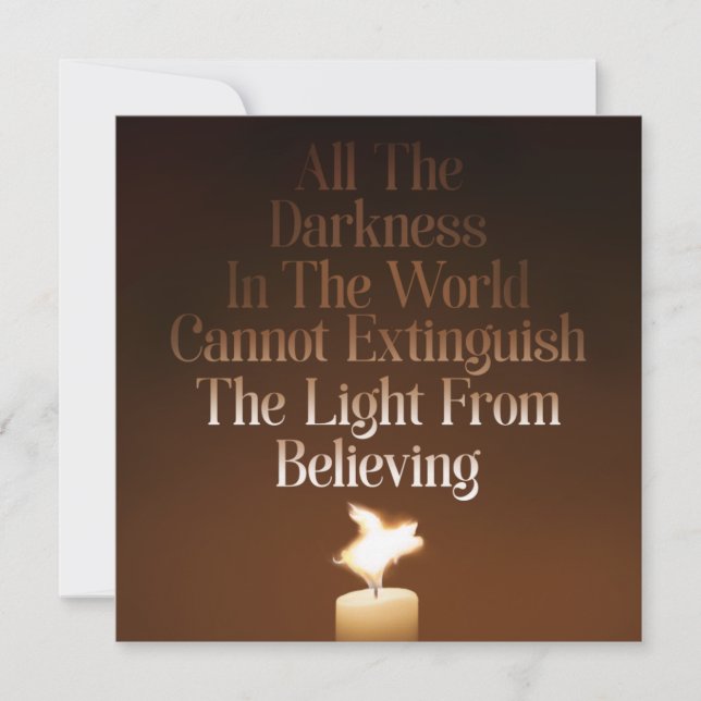 Tarjeta de felicitación plana de la vela de cerdo  (Anverso)