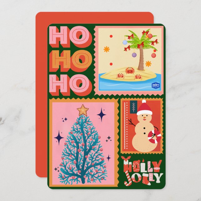 Tarjeta de felicitación plana de Navidades de Have (Anverso / Reverso)