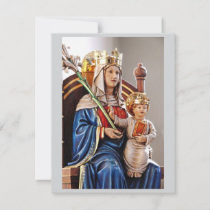 Tarjeta de felicitación plana de Nuestra Señora de