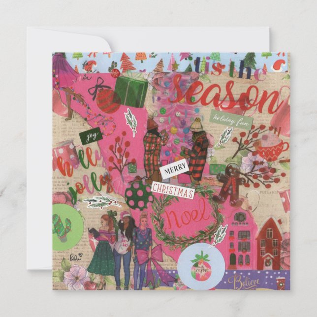 Tarjeta de felicitación plana de temporada para Na (Anverso)