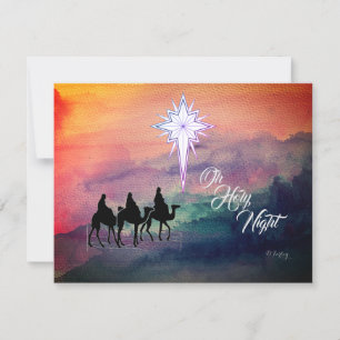 Tarjeta de felicitación plana de tres reyes