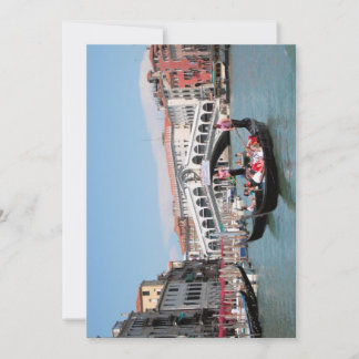 Tarjeta de felicitación plana del Canal de Venecia