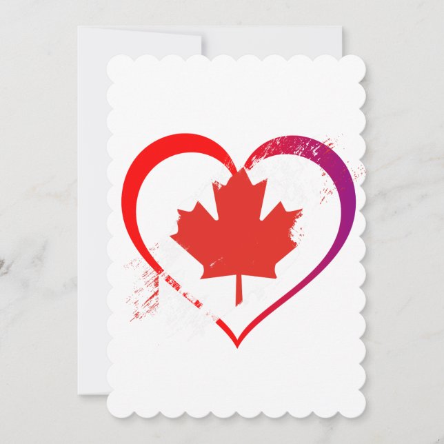 Tarjeta de felicitación plana del Día de Canadá (Anverso)