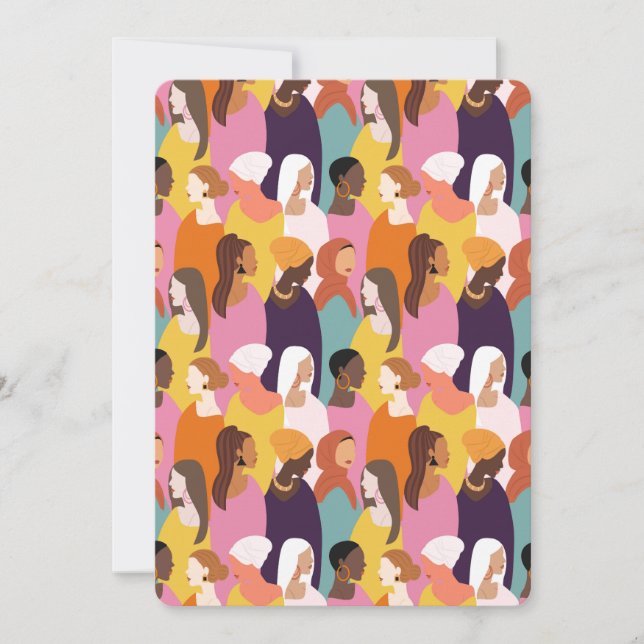 Tarjeta de felicitación plana del Día de la Madre (Anverso)