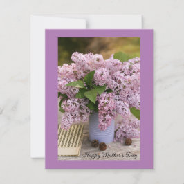 Tarjeta de felicitación plana del Día de la Madre