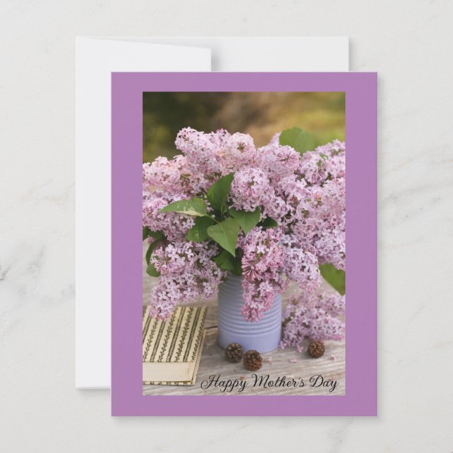 Tarjeta de felicitación plana del Día de la Madre (Anverso)