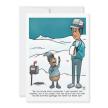 Tarjeta de felicitación plana del Día de la Marmot