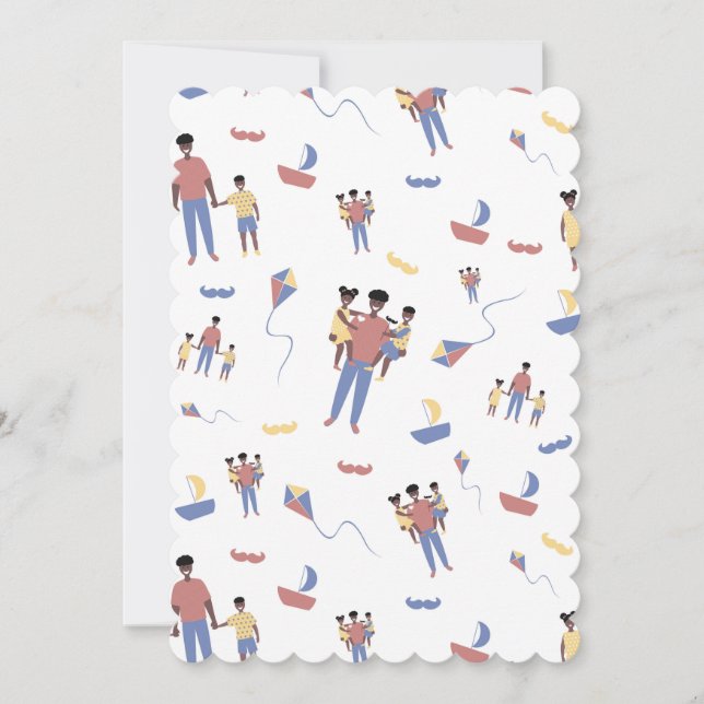 Tarjeta de felicitación plana del día del padre (Anverso)