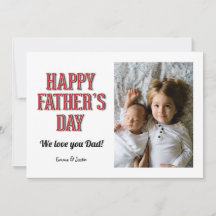 Tarjeta de felicitación plana del Día del Padre