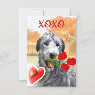 Tarjeta de felicitación plana del galgo irlandés d