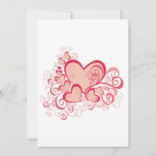 Tarjeta de felicitación plana el día de San Valent