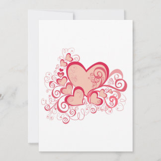 Tarjeta de felicitación plana el día de San Valent
