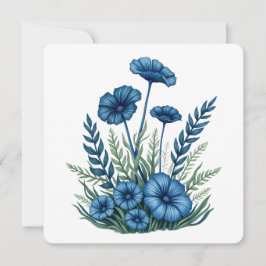 Tarjeta de felicitación plana floral botánica