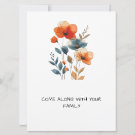 Tarjeta de felicitación plana floral de acuarela r