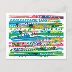 Tarjeta de felicitación plana geométrica "Confetti