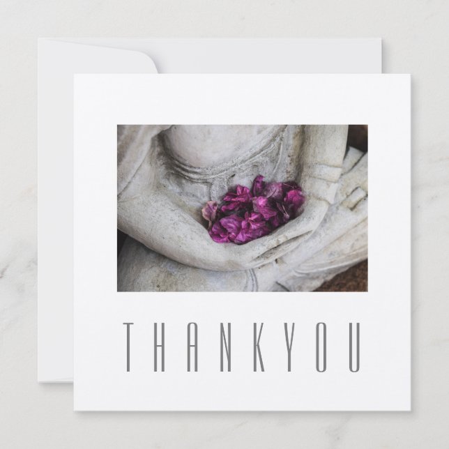 Tarjeta de felicitación plana: GRACIAS: BUDDHA  (Anverso)