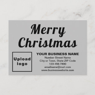 Tarjeta de felicitación plana gris de Navidad Ne