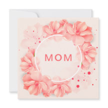 Tarjeta de felicitación plana para MADRE FELIZ