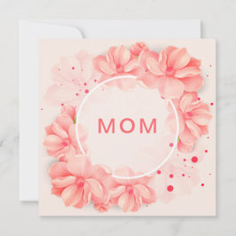 Tarjeta de felicitación plana para MADRE FELIZ