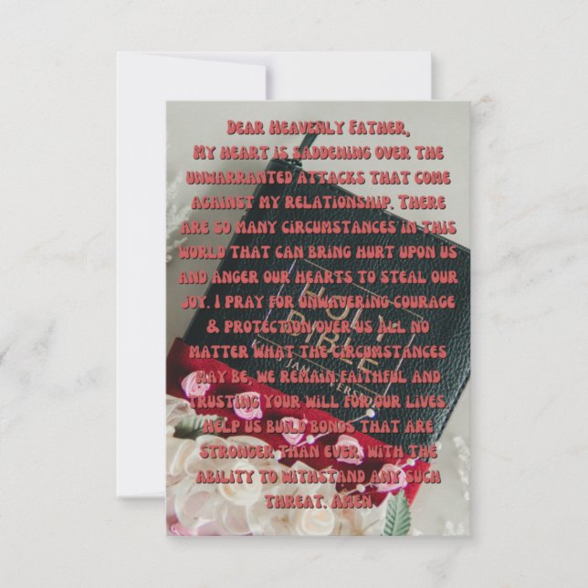 Tarjeta de felicitación plana para oración diaria (Anverso)