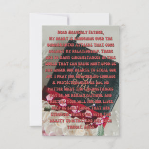 Tarjeta de felicitación plana para oración diaria