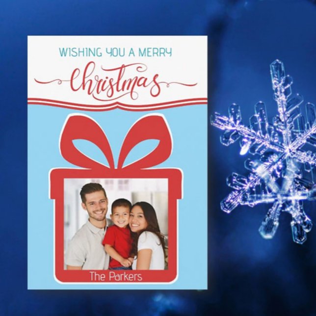 Tarjeta de felicitación plana Photo Merry Christma (Subido por el creador)