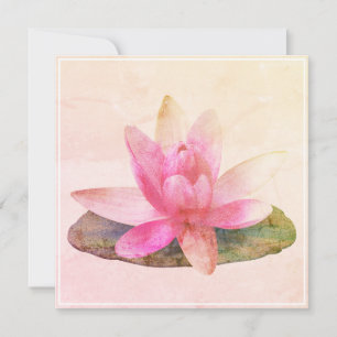 Tarjeta de felicitación plana: PINK LOTUS