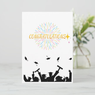 Tarjeta de felicitación plana por su éxito