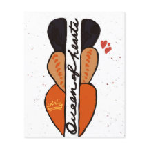 Tarjeta de felicitación plana Queen of Hearts
